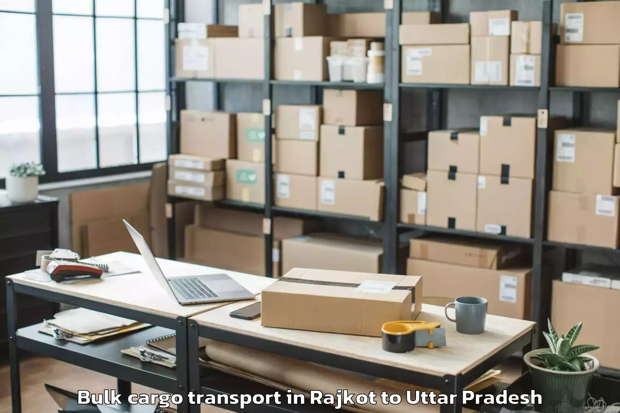 Hassle-Free Rajkot to Sahawar Bulk Cargo Transport